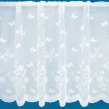 Country Garden White Net Curtain