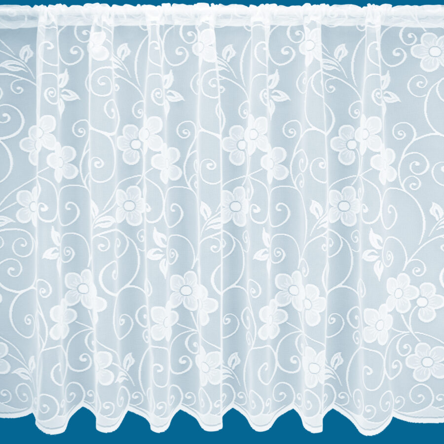 Daisy White Net Curtain