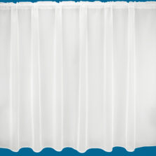 Lyon Cream Plain Net Curtain - Weighted Hem