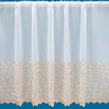 Tara Embroidered Voile Net Curtain Gold