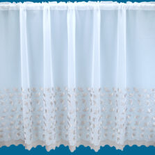 Tara Embroidered Voile Net Curtain Silver Grey