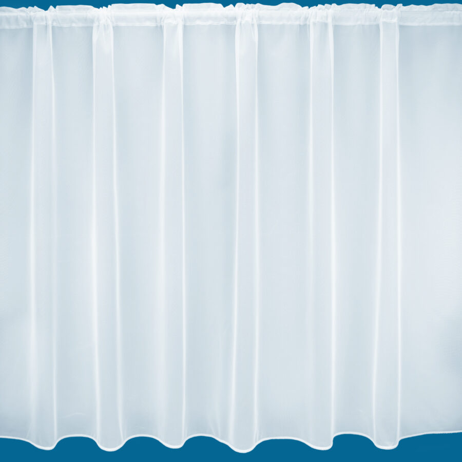Lyon White Plain Net Curtain