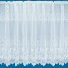 Provence Embroidered Voile Net Curtain White