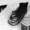Plain Voile Beaded Swag Black - Image 4