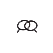 Pristine Black 28mm Curtain Rings (8 per pack)