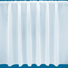 Penang White Plain Voile Net Curtain – Lead-Weighted Hem