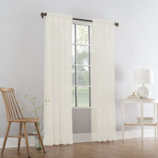 Plain Slot Top Voile Panel Cream