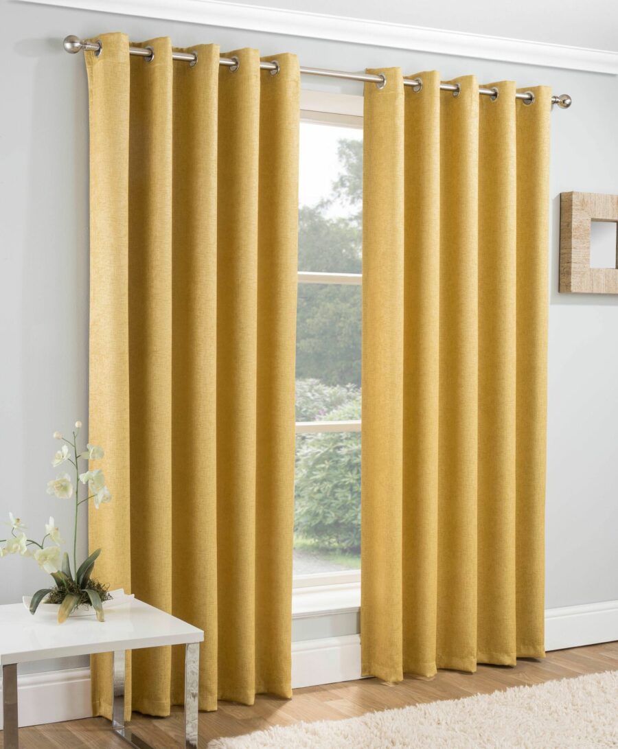 Vogue Ochre Ready Made Curtains