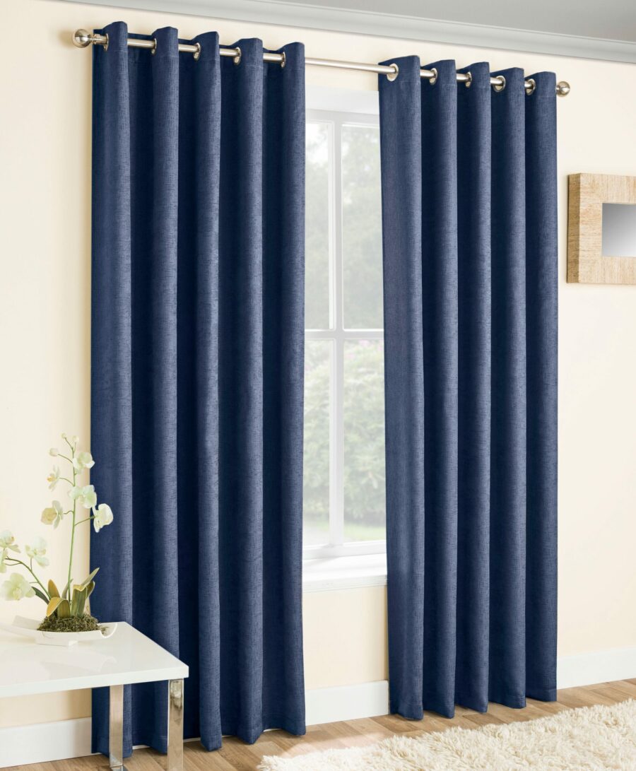 Vogue Navy Ready Made Curtains