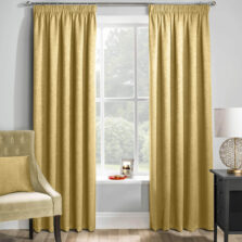 Matrix Ochre Ready Made Curtains