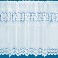Claire White Embroidered Macrame Lace Voile Curtain