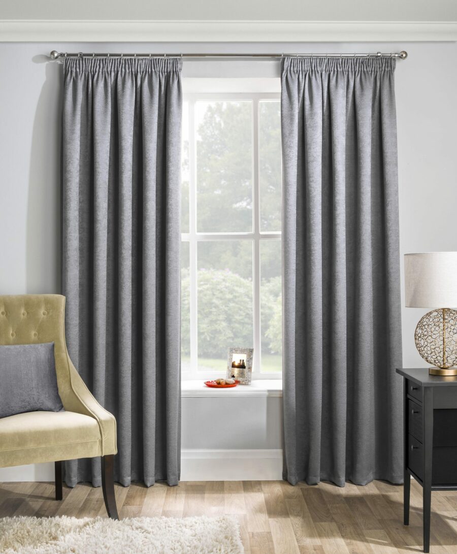 Matrix Grey Ready Made Curtains