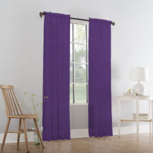 Plain Slot Top Voile Panel Grape