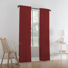 Plain Slot Top Voile Panel Red