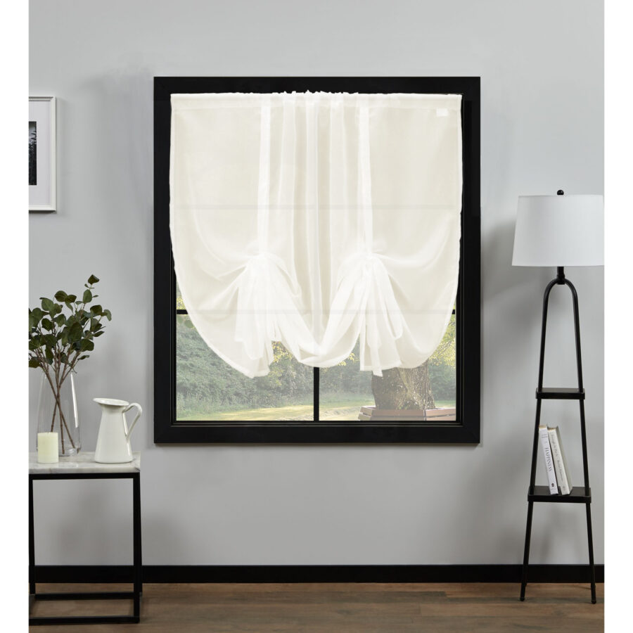 Plain Voile Tie Blind Cream