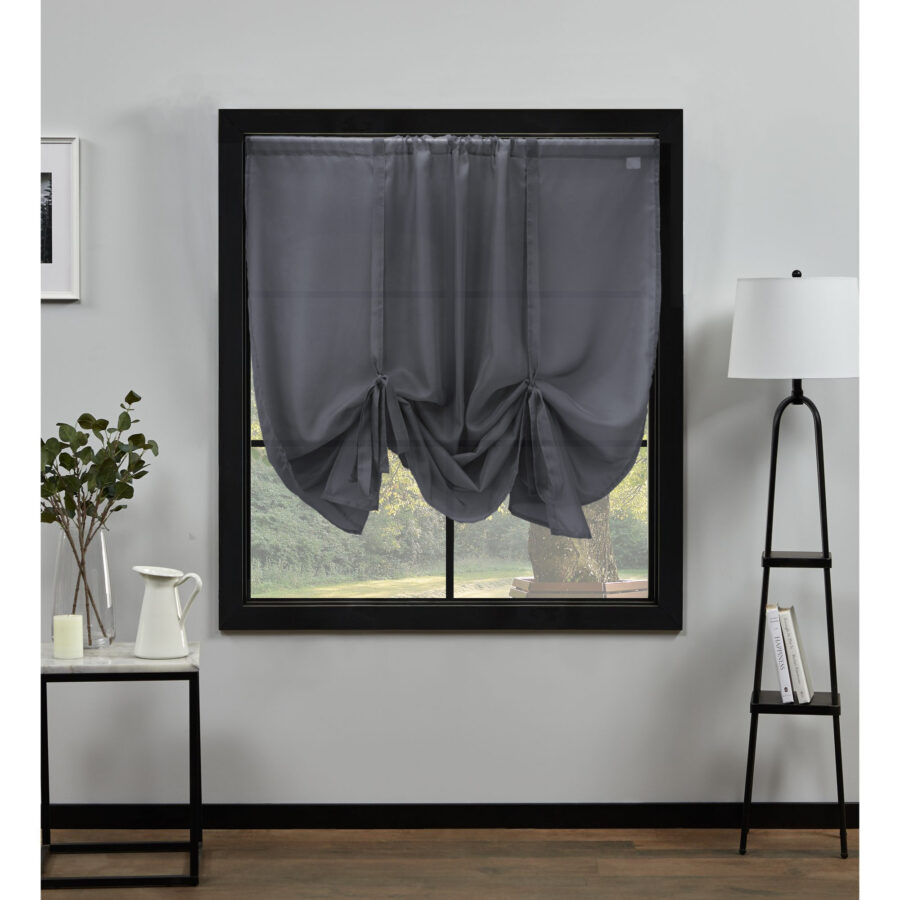 Plain Voile Tie Blind Grey