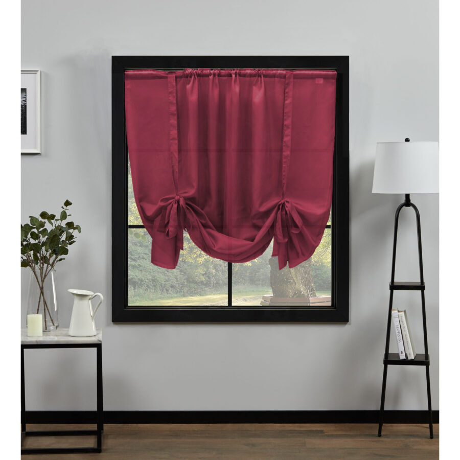 Plain Voile Tie Blind Red