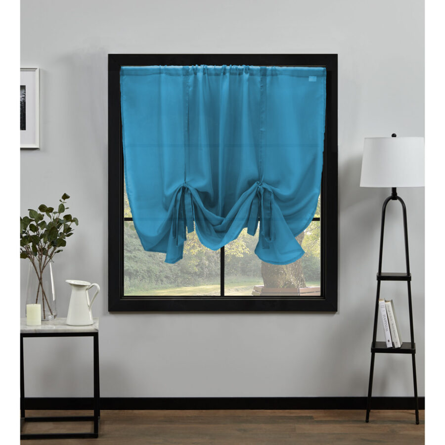 Plain Voile Tie Blind Teal
