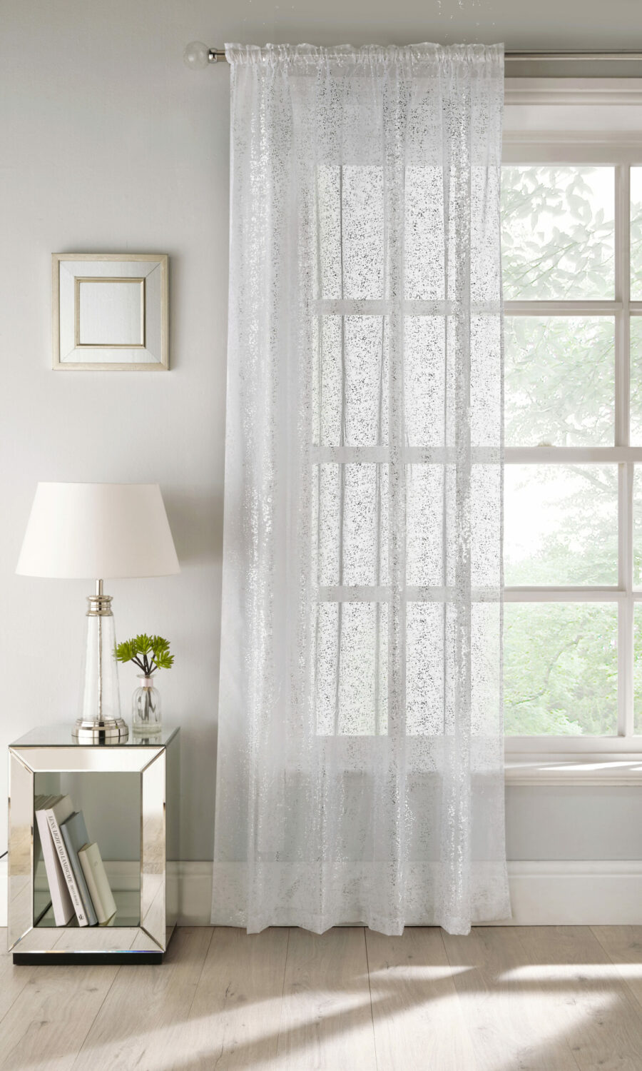 Reflection Slot Top Voile Panel White