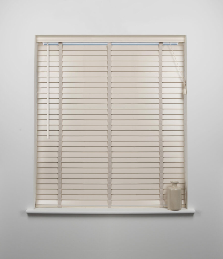 50mm Slat Wood Venetian Blind Cream