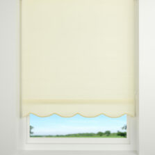 Plain Scalloped Daylight Roller Blind Cream