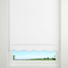 Plain Scalloped Daylight Roller Blind White