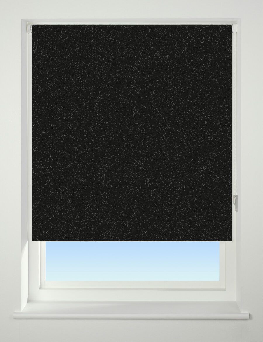 Sparkle Blackout Roller Blind Black