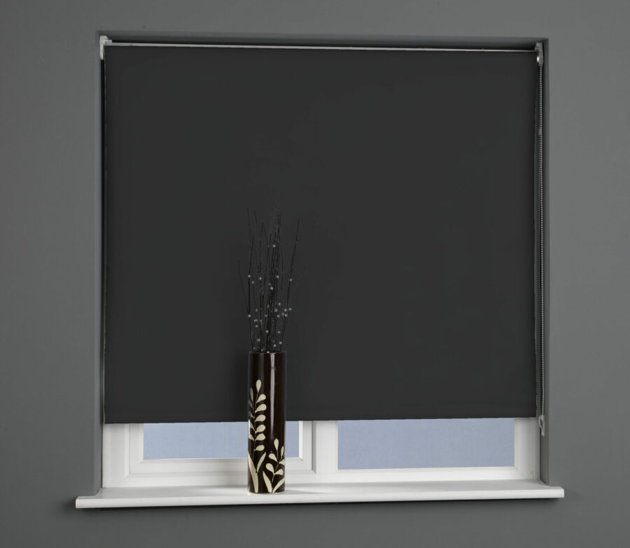 Plain Daylight Roller Blind Jet Black