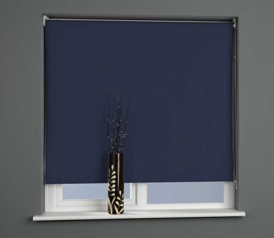 Plain Daylight Roller Blind Midnight Blue