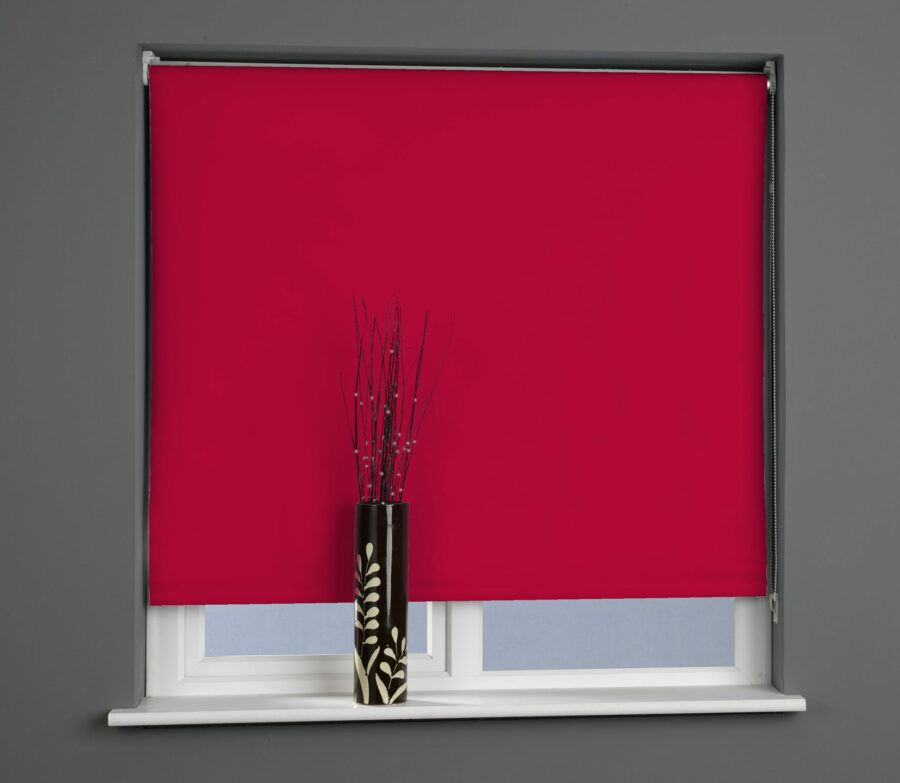 Plain Daylight Roller Blind Postbox Red