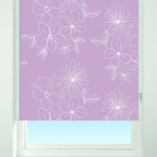 Floral Cluster Blackout Roller Blind Pink