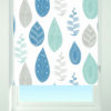 Leaf Blackout Roller Blind Blue - Image 2