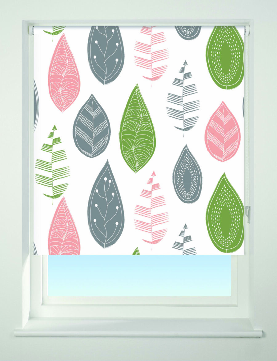 Leaf Blackout Roller Blind Multi