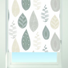Leaf Blackout Roller Blind Neutral