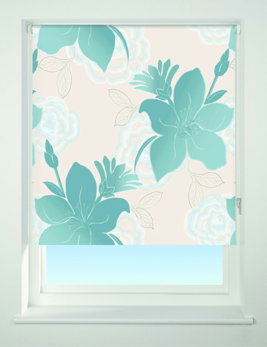 Lily Blackout Roller Blind Teal