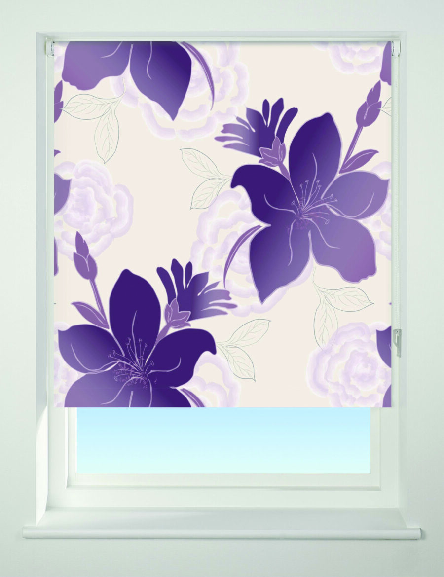 Lily Blackout Roller Blind Purple