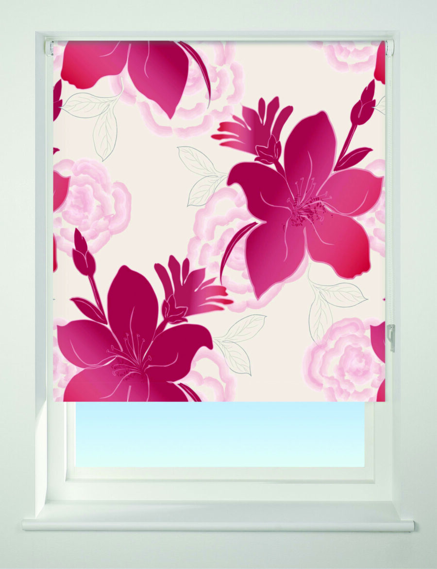 Lily Blackout Roller Blind Red