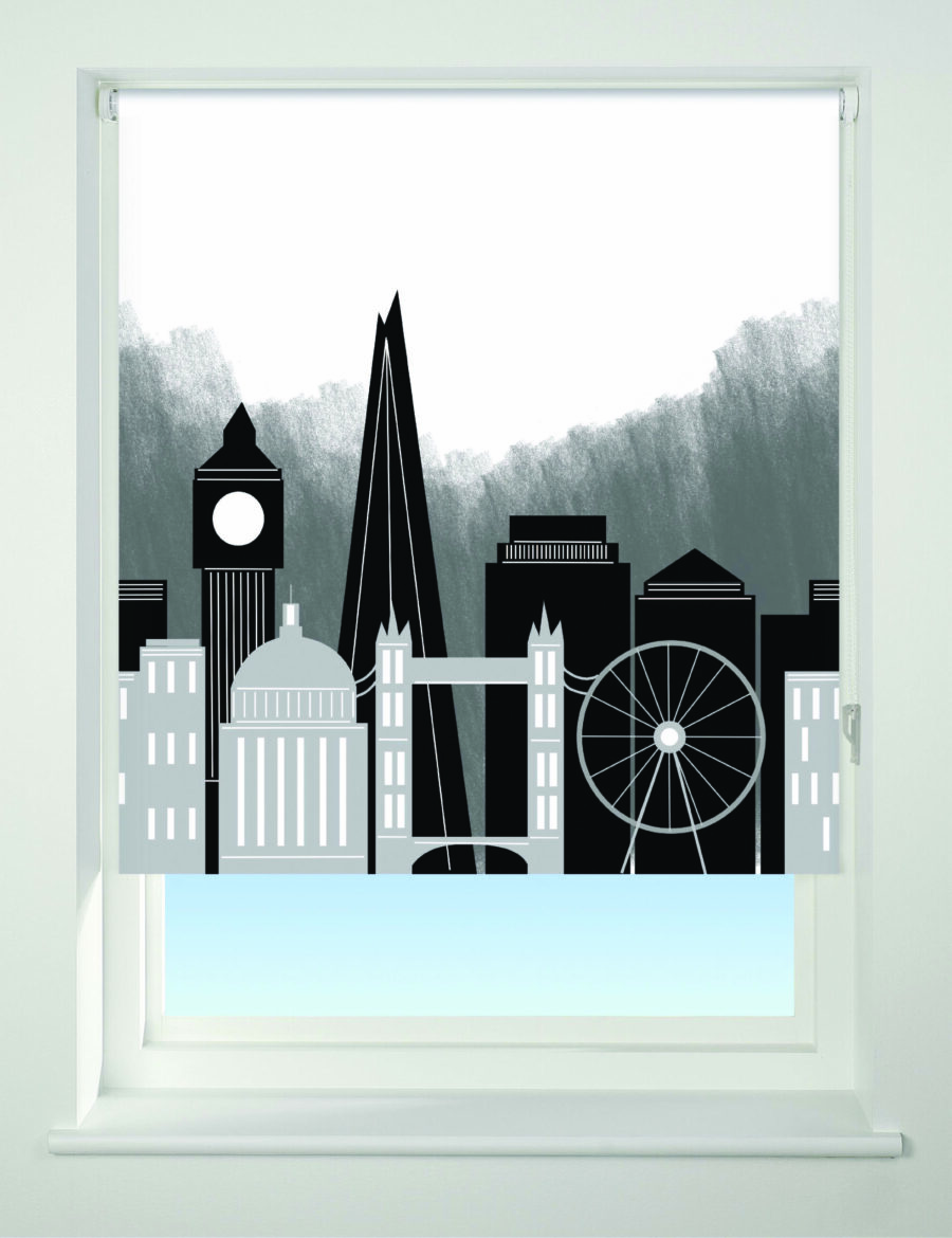 London Skyline Blackout Roller Blind