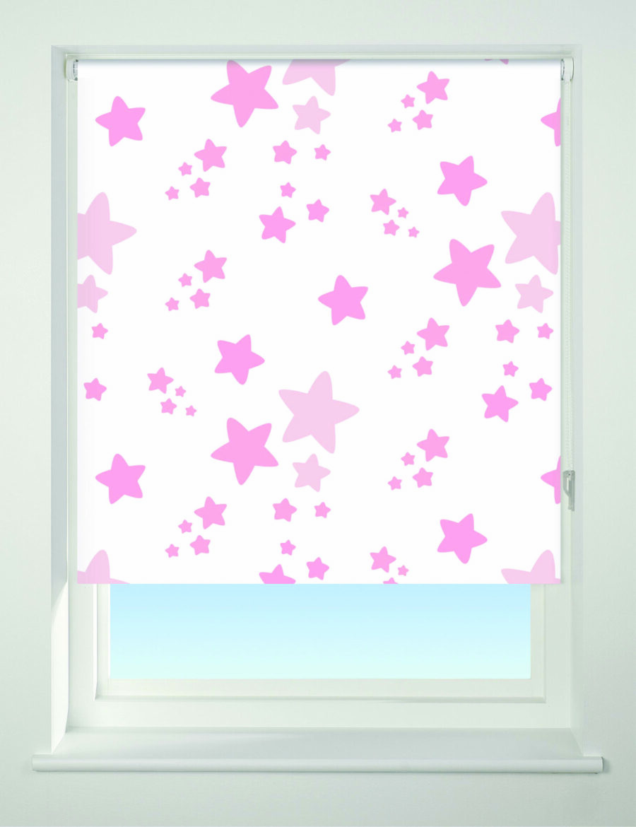Twinkle Twinkle Blackout Roller Blind Pink