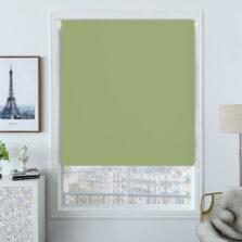 Plain Blackout Roller Blind Apple Green