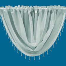 Plain Voile Beaded Swag Eau De Nil