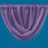 Plain Voile Beaded Swag Orchid - Image 2