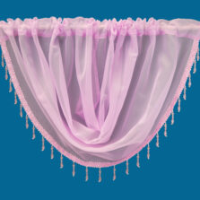 Plain Voile Beaded Swag Rose