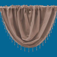 Plain Voile Beaded Swag Sand