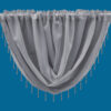 Plain Voile Beaded Swag Silver - Image 2