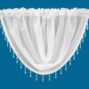 Plain Voile Beaded Swag White - Image 2