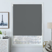 Plain Blackout Roller Blind Charcoal