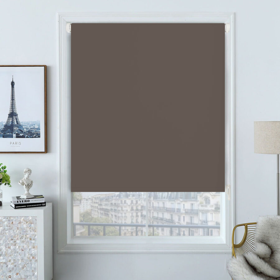 Plain Blackout Roller Blind Chocolate