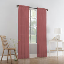 Plain Slot Top Voile Panel Coral
