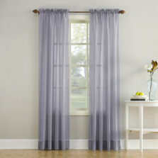 Crushed Slot Top Voile Panel Grey